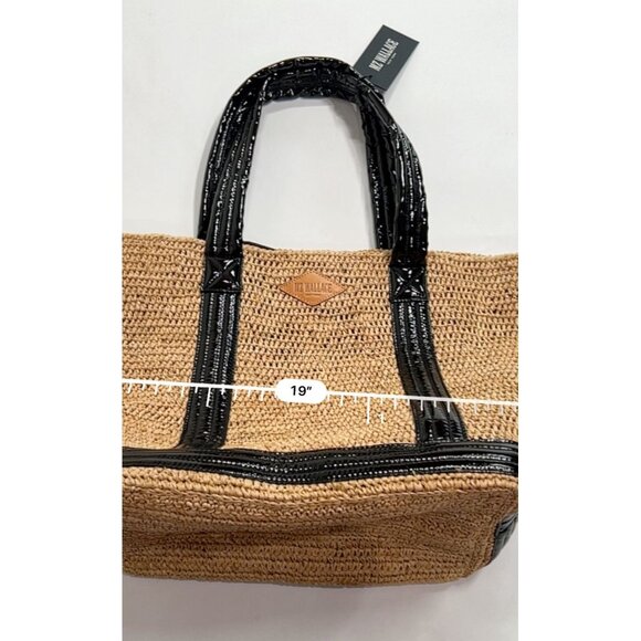 MZ Wallace Raffia Tote in Raffia/Black Lacquer - Picture 8 of 9